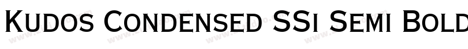 Kudos Condensed SSi Semi Bold Condensed Italic字体转换